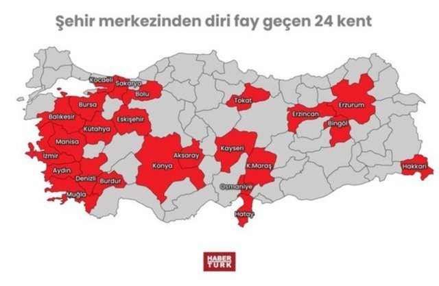 Doğu Anadolu fay hattı hangi illerden geçiyor? İşte diri fay haritası