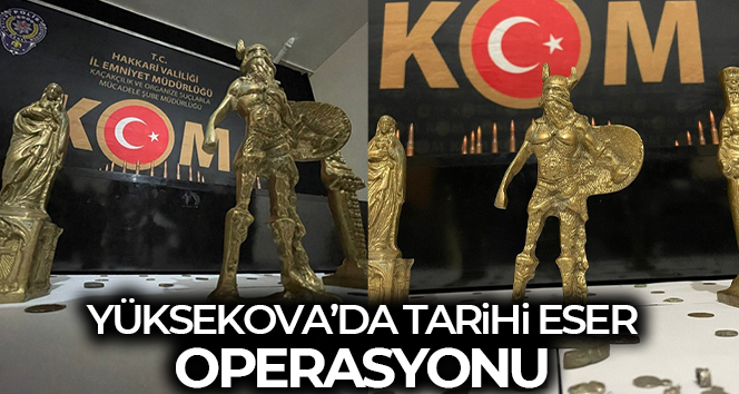 Yüksekova'da tarihi eser ele geçirildi