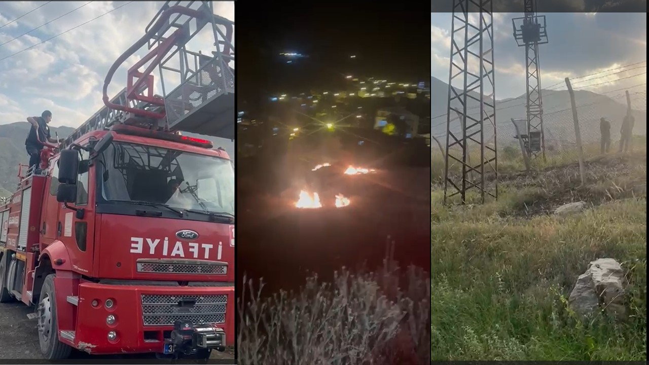 Hakkari Belediyesi ekipleri 3 ayrı noktada yangına müdahale etti