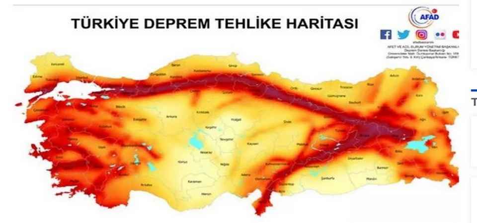 Deprem riski olan illerin isimleri  açıklandı